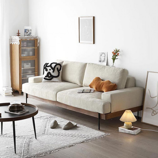Nadine Frame Sofa, Walnut Frame, L-SHAPE [SALE]